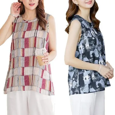 셀러허브 패션 한여름 여성 냉감 인견 민소매 나시 티 빅사이즈