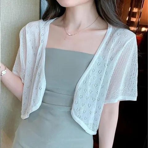 셀러허브 패션 [오노마] ONM 여자 여름 시스루 얇은 크롭 메쉬 썸머 가디건 2컬러 (33924826)