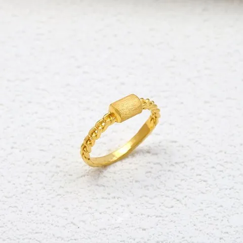 골드모아 여자 순금 반지 3.75g [모아링 체인 원통 민줄]