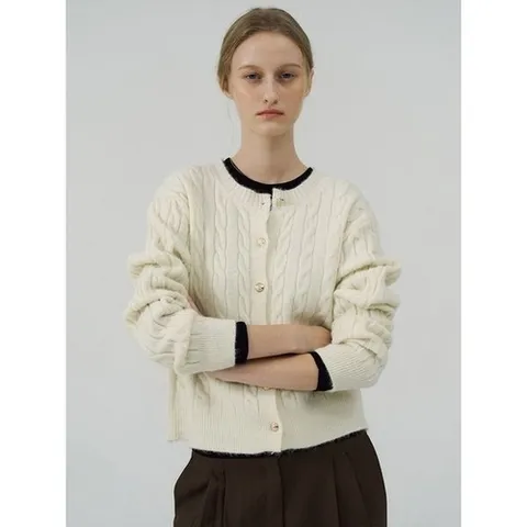 코인코즈 라운드넥 케이블 가디건CD5AD600_P405564454