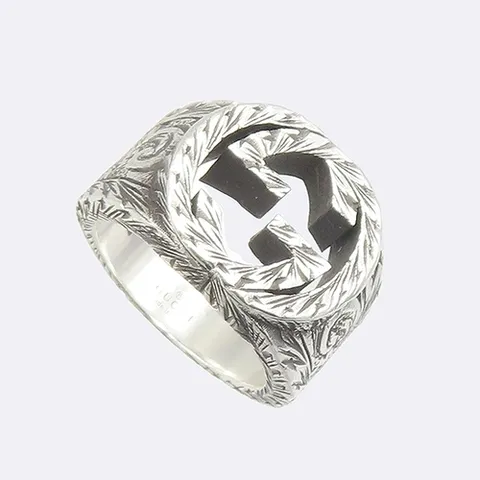 구찌 고이비토 중고명품 Gucci(구찌) 455302 925(실버) 인터로킹 G 반지 - 10호