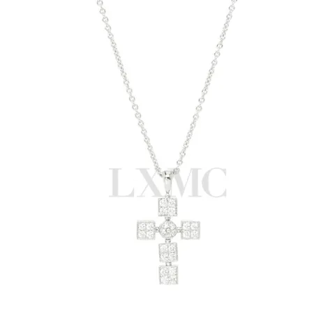 불가리 [중고명품] 불가리 루체아 다이아 목걸이 크로스 십자가 네크리스 335092