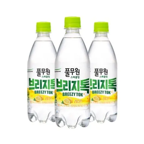 풀무원샘물 브리지톡 제로칼로리 스파클링 탄산음료 500ml X 40병(레몬)
