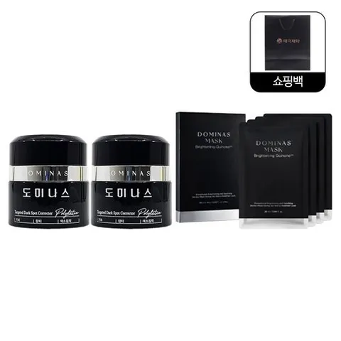 도미나스 [홈쇼핑 최신상 시즌5] TG 도미나스 크림 태극제약 도미나 5.0 50g 2개+마스크팩 4매+쇼핑백