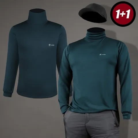 스타일준 1 1 남성 기모 폴라 티셔츠 목티 터틀넥 남자 겨울