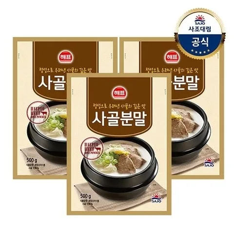 사조대림 사골분말 500g x3개
