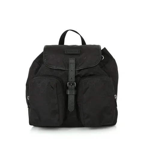 구찌 [중고명품] 구찌 GG로고 블랙 나일론 백팩 여자백팩 510343