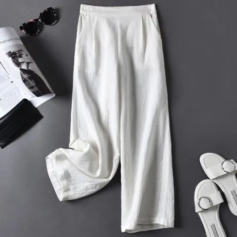 기타 린넨바지 사이즈추가 정장바지 오피스룩 와이드 린넨팬츠