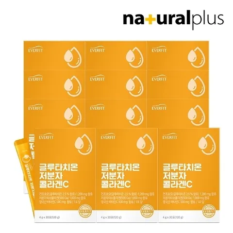 에버핏 글루타치온 어린 저분자 피쉬 콜라겐 비타민C 30포 12박스 / 먹는엘라스틴 히알루론산