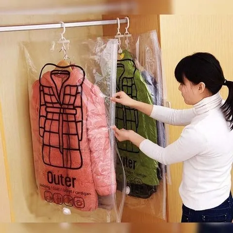 셀러허브 1 [OF3P7O67]의류 정리 보관 옷걸이 압축팩 DD 10826