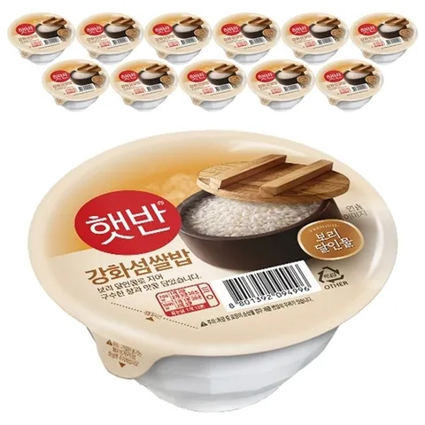 씨제이제일제당 CJ 햇반 강화섬 쌀밥 200g x 12ea