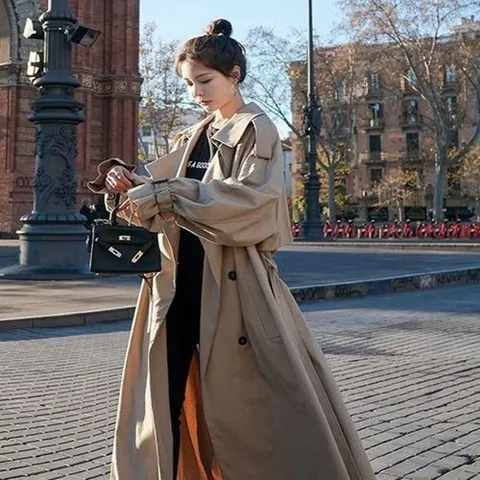 셀러허브 패션 [오노마] ONM 여자 2컬러 가을무드 베이직 롱자켓 루즈 트렌치코트