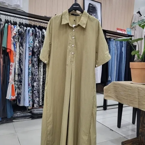 미스칸트 에노락 카라 반팔 원피스 KNOPM409 OLJJ