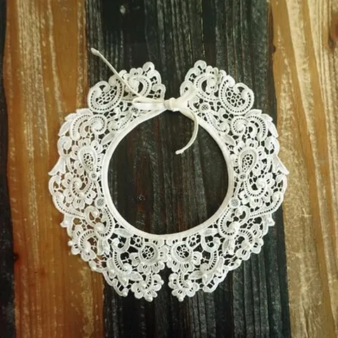 앞머리 로맨틱 아일렛 자수 레이스 쁘띠 카라 케이프n225_P301761691