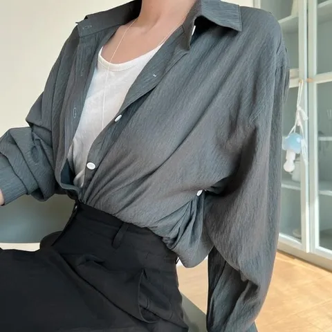 셀러허브 패션 7컬러 시어서커셔츠 링클프리 아사블라우스 살안타템 (46833968)