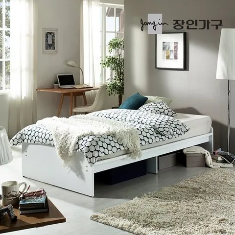 장인가구 리소 수납 평상침대 S 본넬