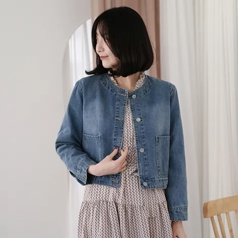 웬디즈갤러리 로이 노카라 데님 자켓