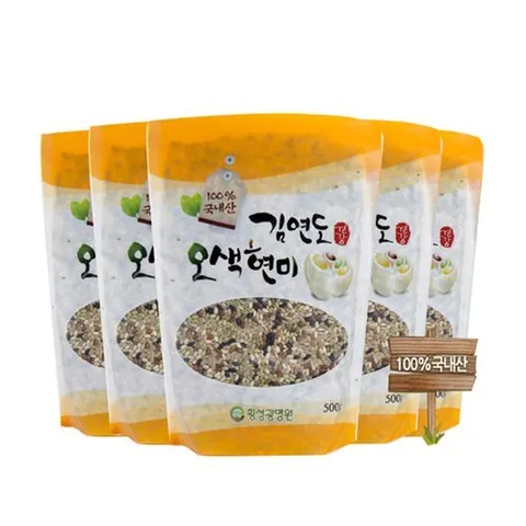 증산왕김연도 김연도 오색현미 500g 8봉