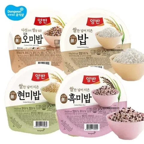 동원에프앤비 양반 밥 x 12개 + 현미밥 x 6개 + 흑미밥 x 6개 + 오미밥 x 6개