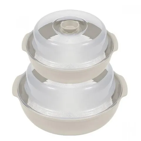 오티마트 라면 만두 계란찜기 전자레인지 용기 중형 소형 2P  아이보리