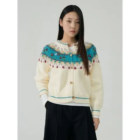 코인코즈 플로럴 니트 가디건CD5WD603_P408822238