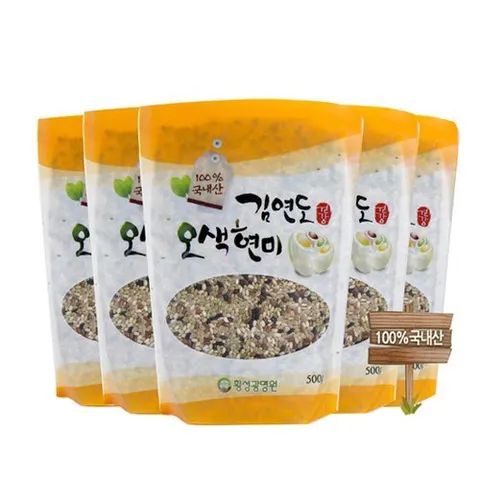 증산왕김연도 김연도 오색현미 500g 5봉