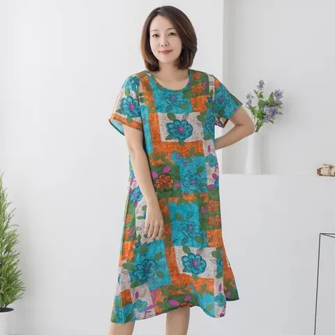 마담4060 엄마옷 마담4060 컬러풀인견원피스-YOP205029A-