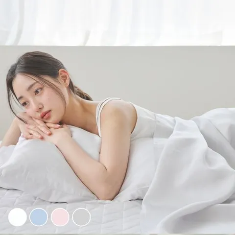 아망떼 아이스터치 자연 냉감 인견 홑이불 베개세트 Q