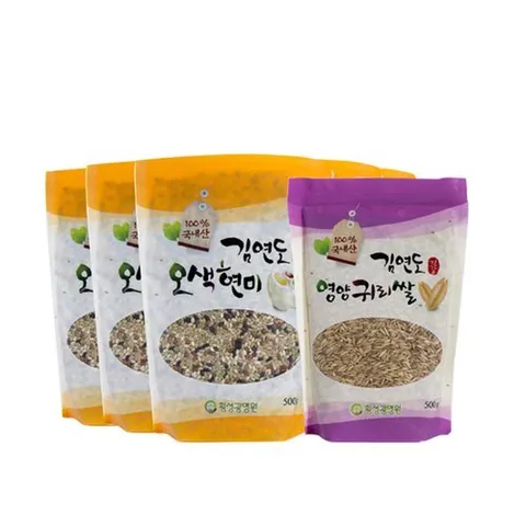 증산왕김연도 김연도 오색현미 500g 10봉+ 귀리2봉