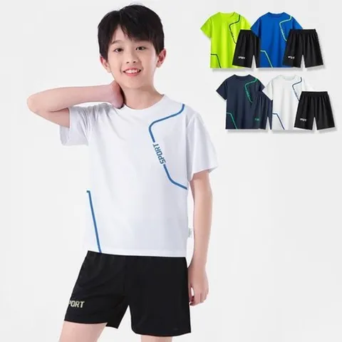 MK 스포츠라인 주니어 매쉬 반팔 트레이닝복 세트 205759