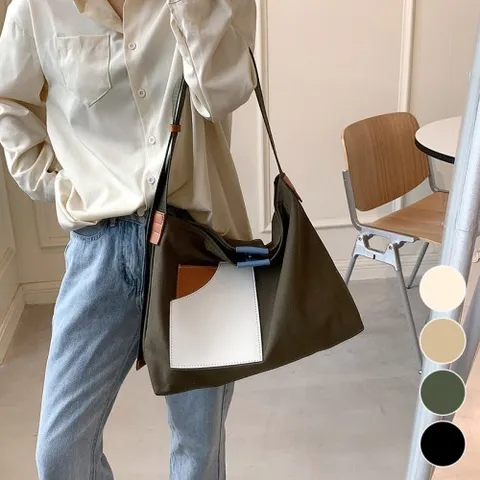 패션플러스 [블로썸스틸] 대학생 직장인 업체 포켓 캔버스 크로스백 가방 선물