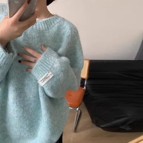 나인포시즌 일링 여성 가을 겨울 핑크 연보라 라벤더 보라색 민트색 하늘색 소라색 연핑크 모헤어 앙고라 ?_P350577988