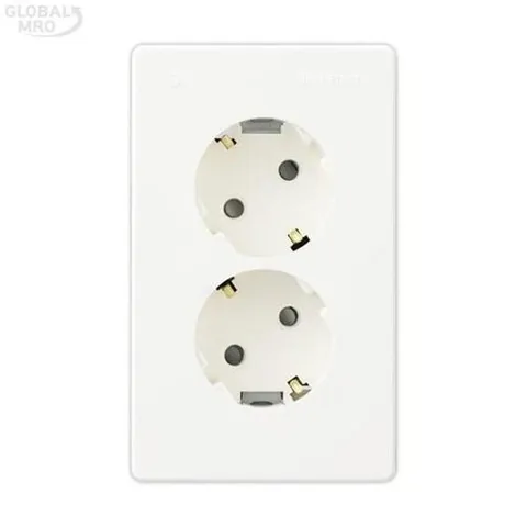 셀러허브 패션 [QNU27V69_55]진흥 매입콘센트(V)부품 파츠 화이트 2구