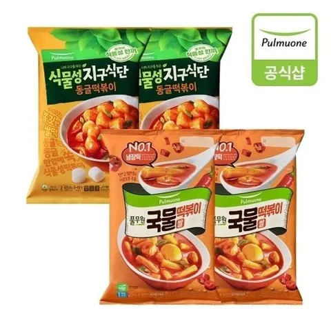 풀무원 풀무원] 떡볶이423g 4개(8인)(쌀국물2개 식물성동글2개)17838300587762