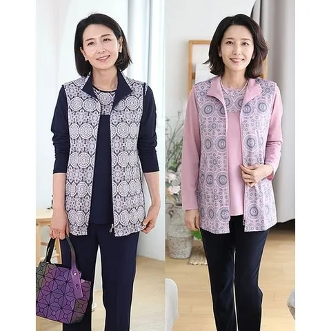 쉬즈마담 SET3213 2동글꽃 쿨베스트 앙상블SET 50대 엄마옷_P417634416