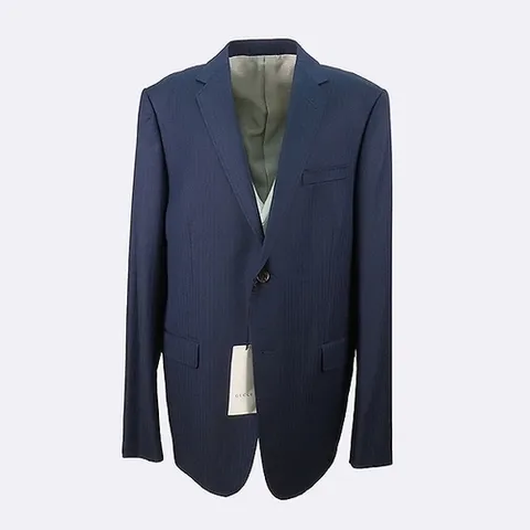 구찌 고이비토 중고명품 (미사용) Gucci(구찌) 480439 네이비 컬러 울 2버튼 남성용 슈트 정장 - 58사이즈