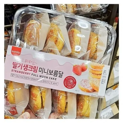 셀러허브 식품 삼립 딸기 생크림 미니 보름달 45g x 12개입 67508