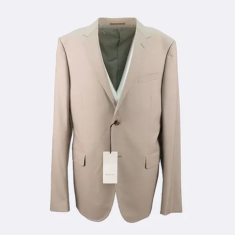 구찌 고이비토 중고명품 (미사용) Gucci(구찌) 480439  베이지 컬러 울 2버튼 남성용 슈트 정장 - 54사이즈
