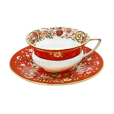웨지우드 원더러스트 크림슨 쥬얼 홍차잔세트