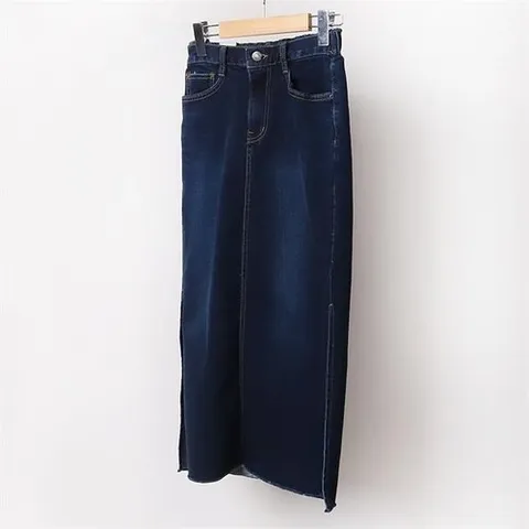 셀러허브 패션 빅사이즈사랑해요 B445L105 밴딩쫀쫀트임롱청치마 LO