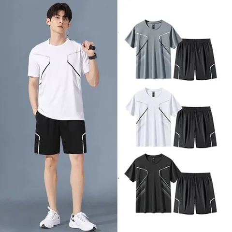모로엠 스포츠 시원 통기성 남자트레이닝복 여름운동복 DMS-SET-Q4178112