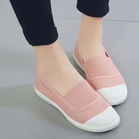 셀러허브 패션 [리더스]여성 봄 여름 산뜻한 핑크컬러 패브릭 스니커즈 단화