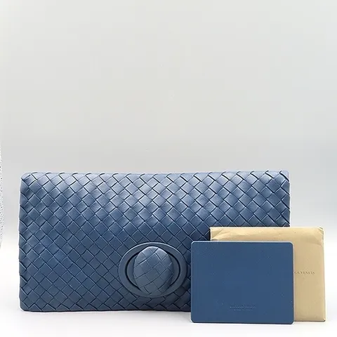 보테가베네타 고이비토 중고명품 BOTTEGAVENETA(보테가베네타) 274473 네이비 인트레치아토 나파 위빙  클러치백
