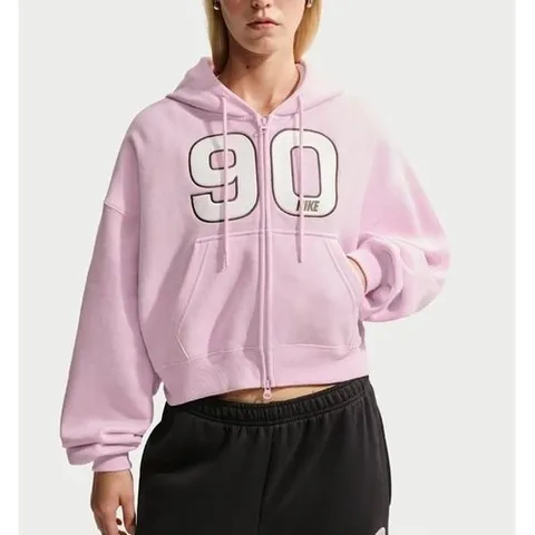 나이키 WOMEN 오버사이즈 크롭 풀집 스웨트셔츠 BE3 IV5748 663_P437424546