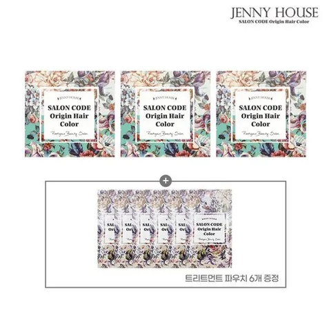 제니하우스 오리진 헤어컬러 염색약 새치커버 홈쇼핑 염색제 3개+트리트먼트 6개 세트