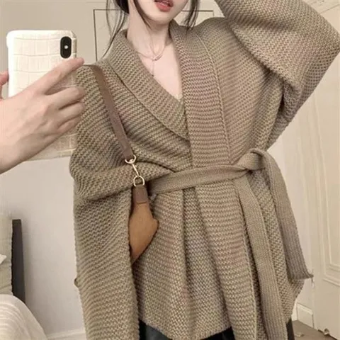 셀러허브 패션 미니멀 로브형 루즈핏 도톰가디건 (52779228)