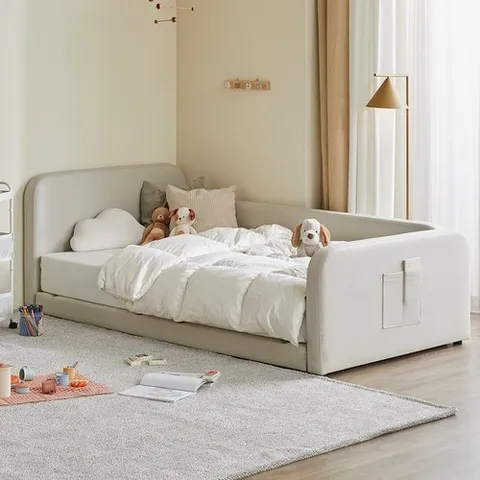 파로마 (착불)아다지오 보드레더 저상형 침대 데이베드형 SS 6회전본넬매트