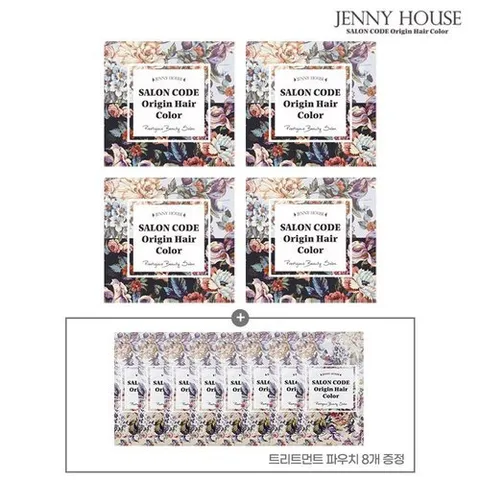제니하우스 오리진 헤어컬러 염색약 새치커버 홈쇼핑 염색제 4개+트리트먼트 8개 세트
