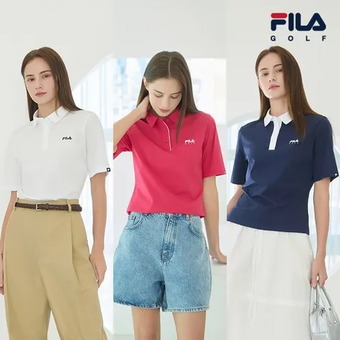 휠라 여성 반팔 카라티 3종