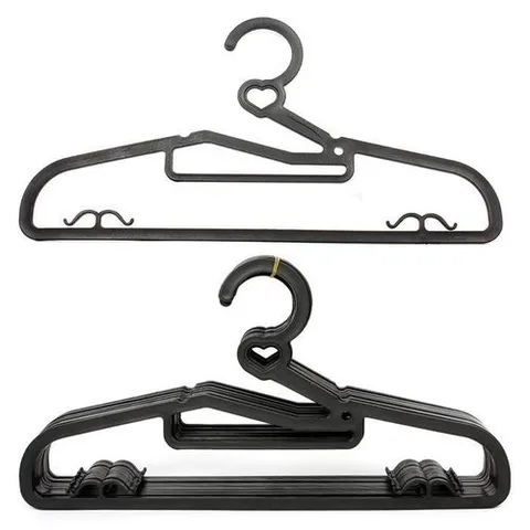 셀러허브 1 5420슬림옷걸이_하트_블랙10P